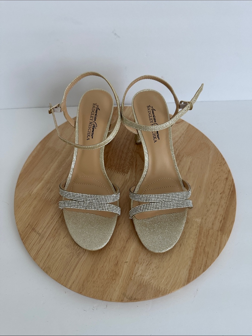 American Glamour Badgley Mischka Womens Kar Heeled Sandals